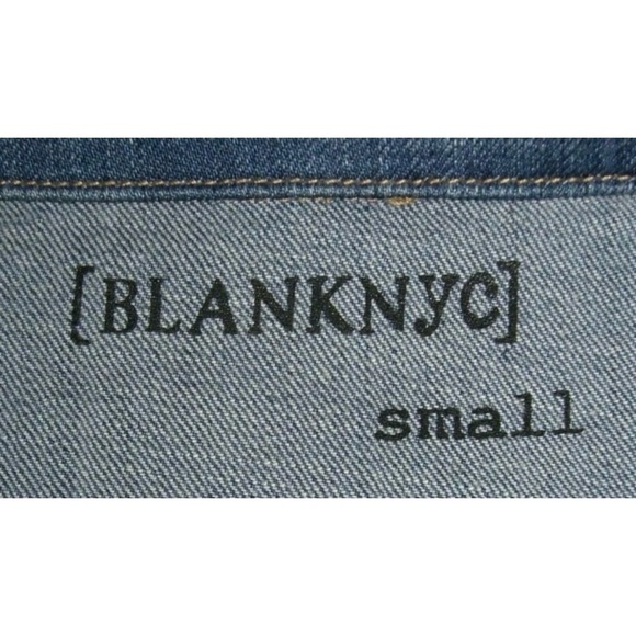 Blank NYC Vest Denim Distressed Fray Jean Festival Grunge alt egirl Rock Concert - Picture 7 of 10